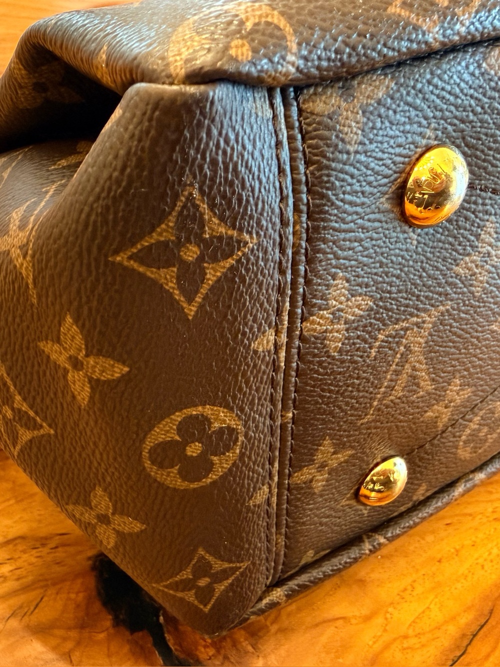 Louis Vuitton Monogram Pallas MM Tote, Cherry Red Interior - Picture 9 of 15